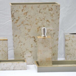 Gold And Silver Lacquer Bath Set