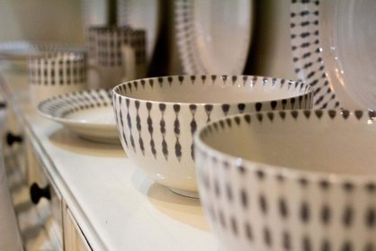 hand painted ceramics bowls