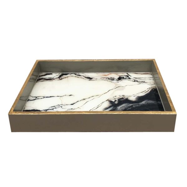Marble Faux Agate With Gold Leaf