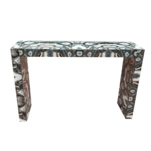 Faux Agate Gemstone Accent Table