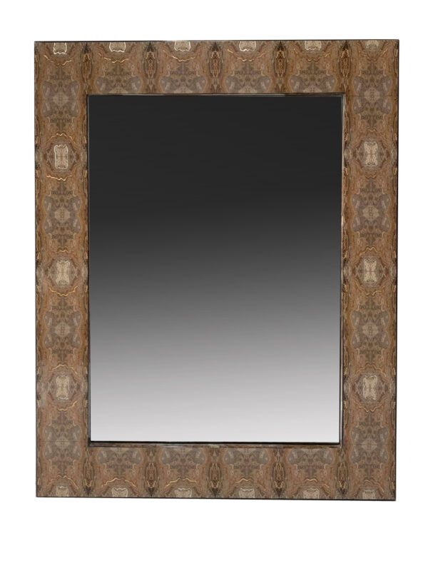 Ethereal Edge Faux Agate Lacquer Mirror