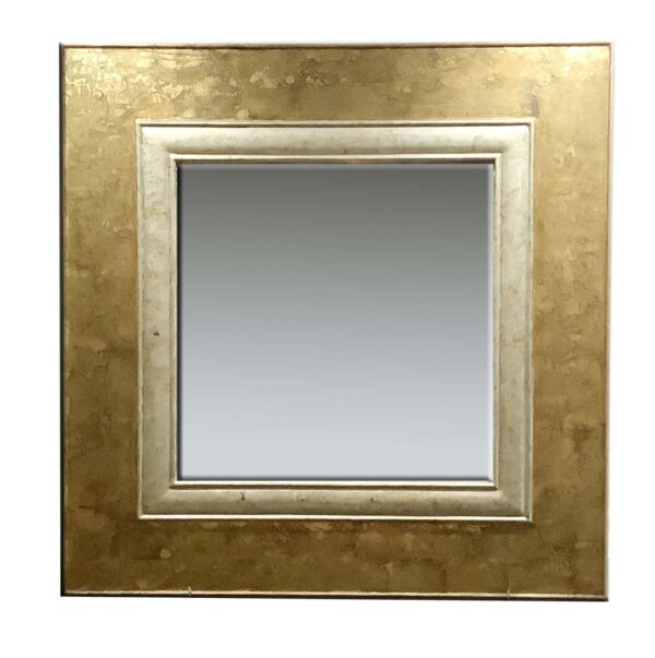 Elegant Square Gold Leaf Mirror
