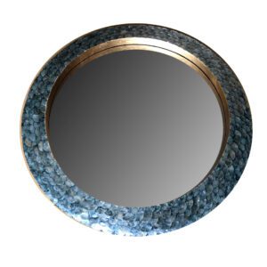 Mother of Pearl In Blue Design Come In Circle Size