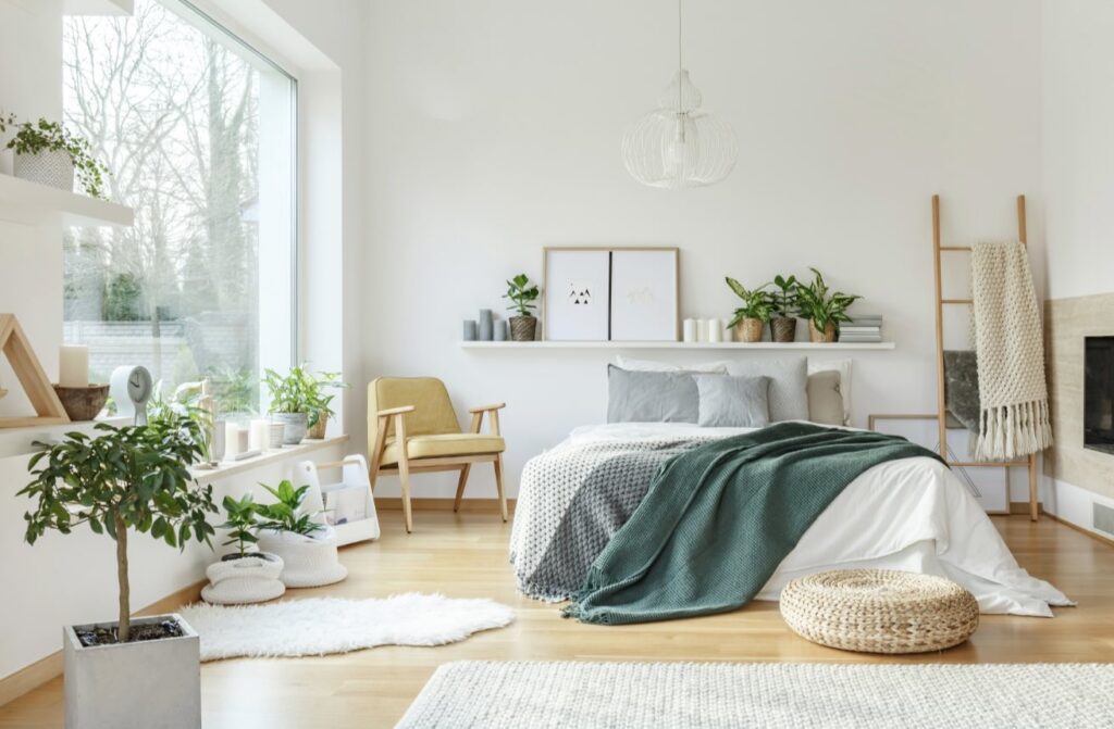Bedroom With Plants Design